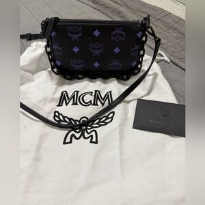 MCM Black Crossbody Bag with Chain Strap